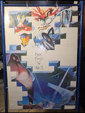 Pink Floyd Blue Multicolor 'The Wall' Art Print